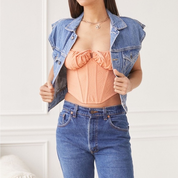 Urban Outfitters Devon Seersucker Corset - Picture 3 of 5